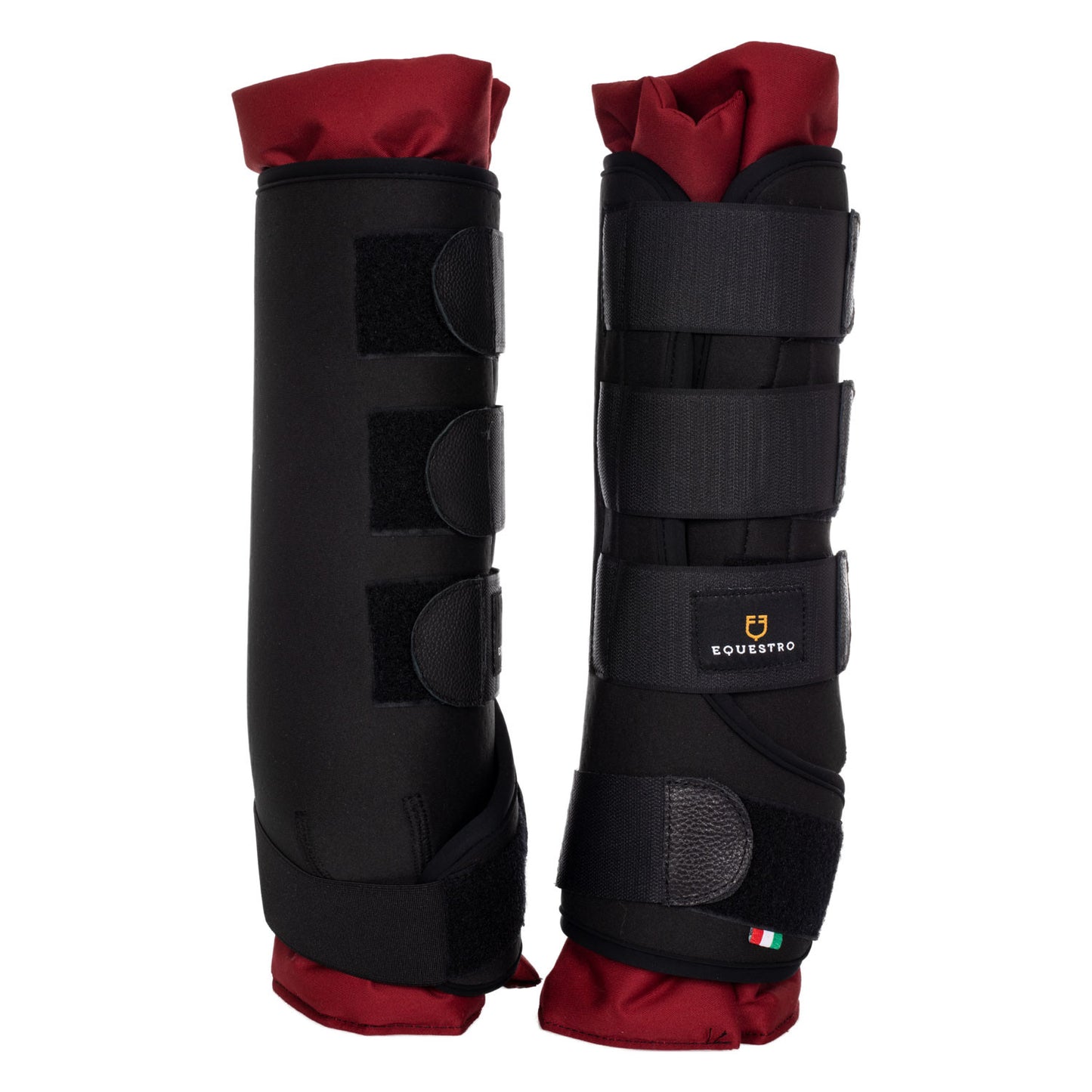 Botas de establo con acolchado de algodón Equestro - Black/Burgundy