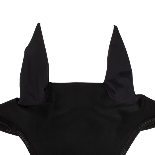 Gorra para caballo de tejido técnico Equestro - Black/Black