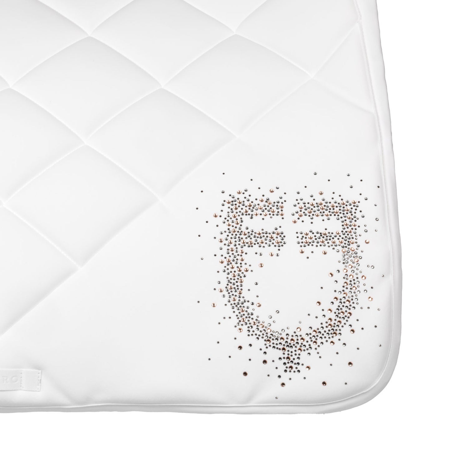 Mantilla de salto de tela técnica con logo en strass Equestro - Blanco