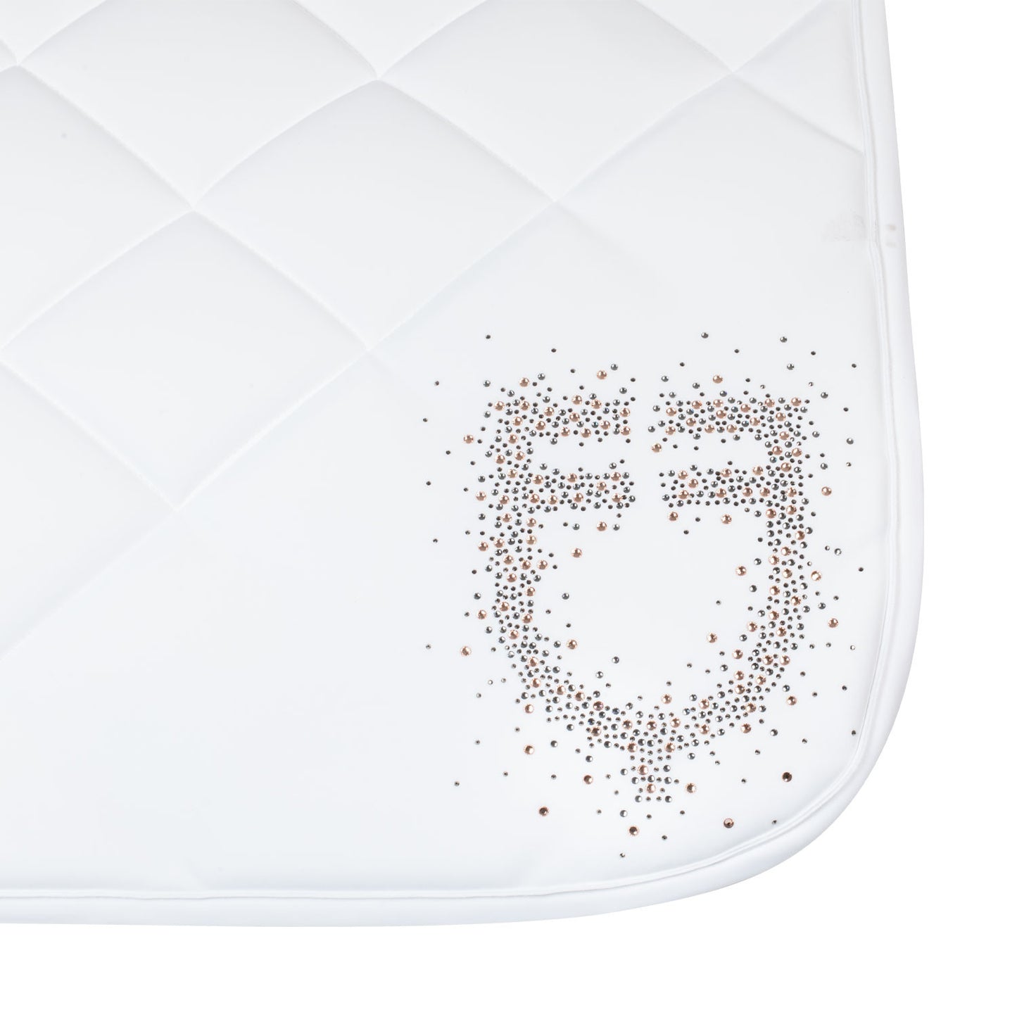 Manta de doma en tejido técnico con logo de strass Equestro - Blanco