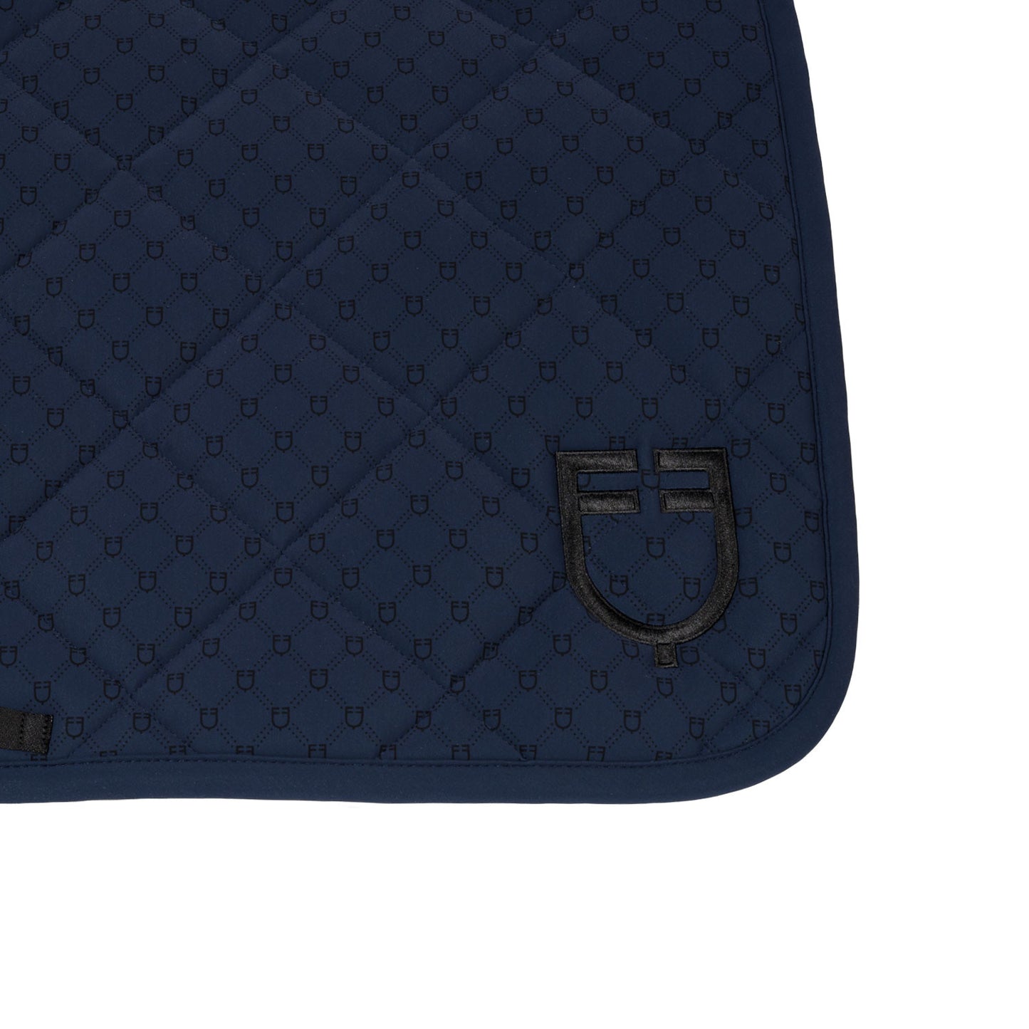 Almohadilla de montar con monograma de doma Equestro - Navy Blazer (19-3923)/Black