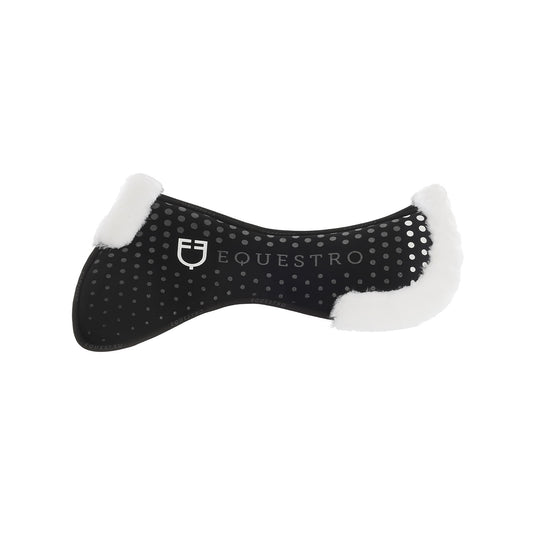 Compensador de silla Ecowool transpirable con grip Equestro - Negro