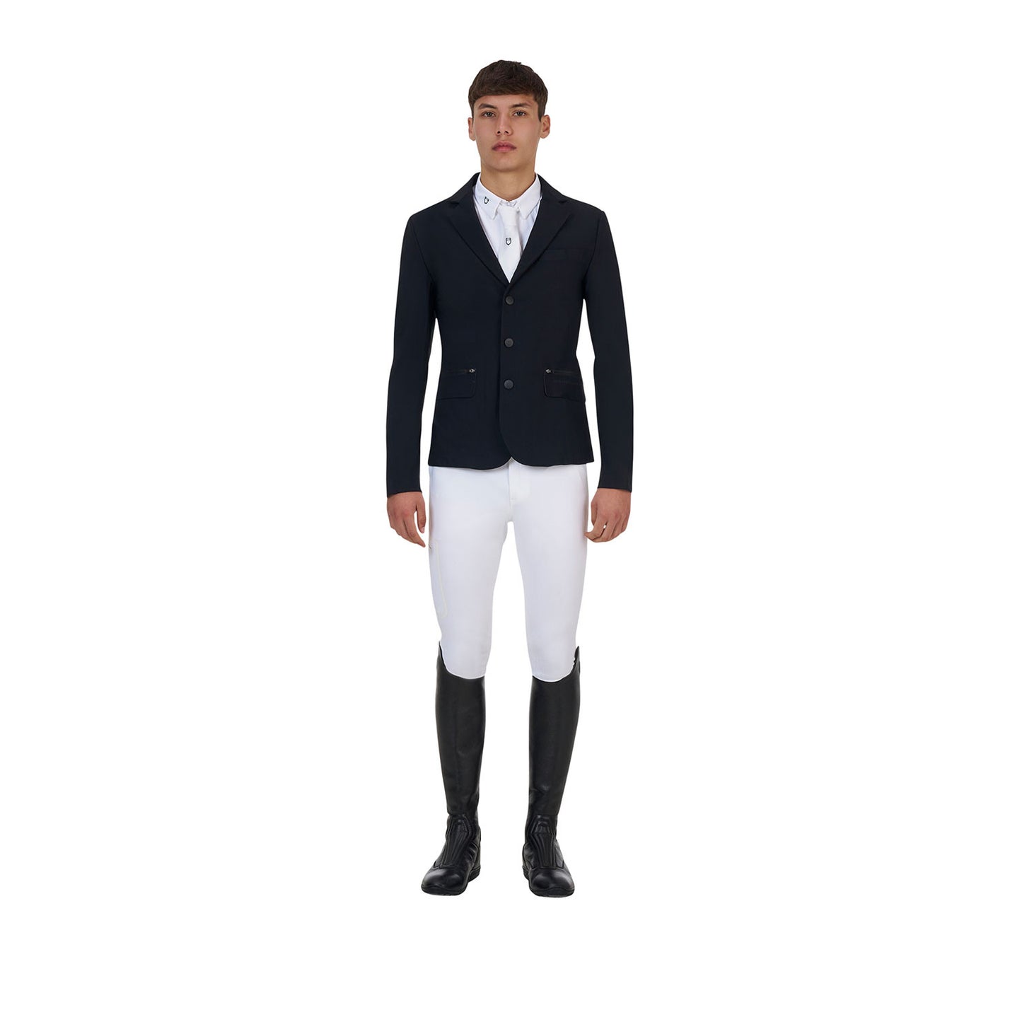 Chaqueta concurso hombre Equestro Ridertechnology costuras termoselladas - Negro