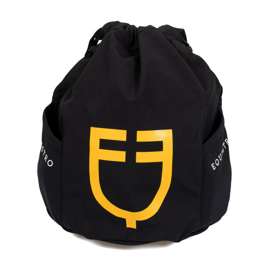 Bolsa porta casco con bolsillos laterales Equestro - Negro
