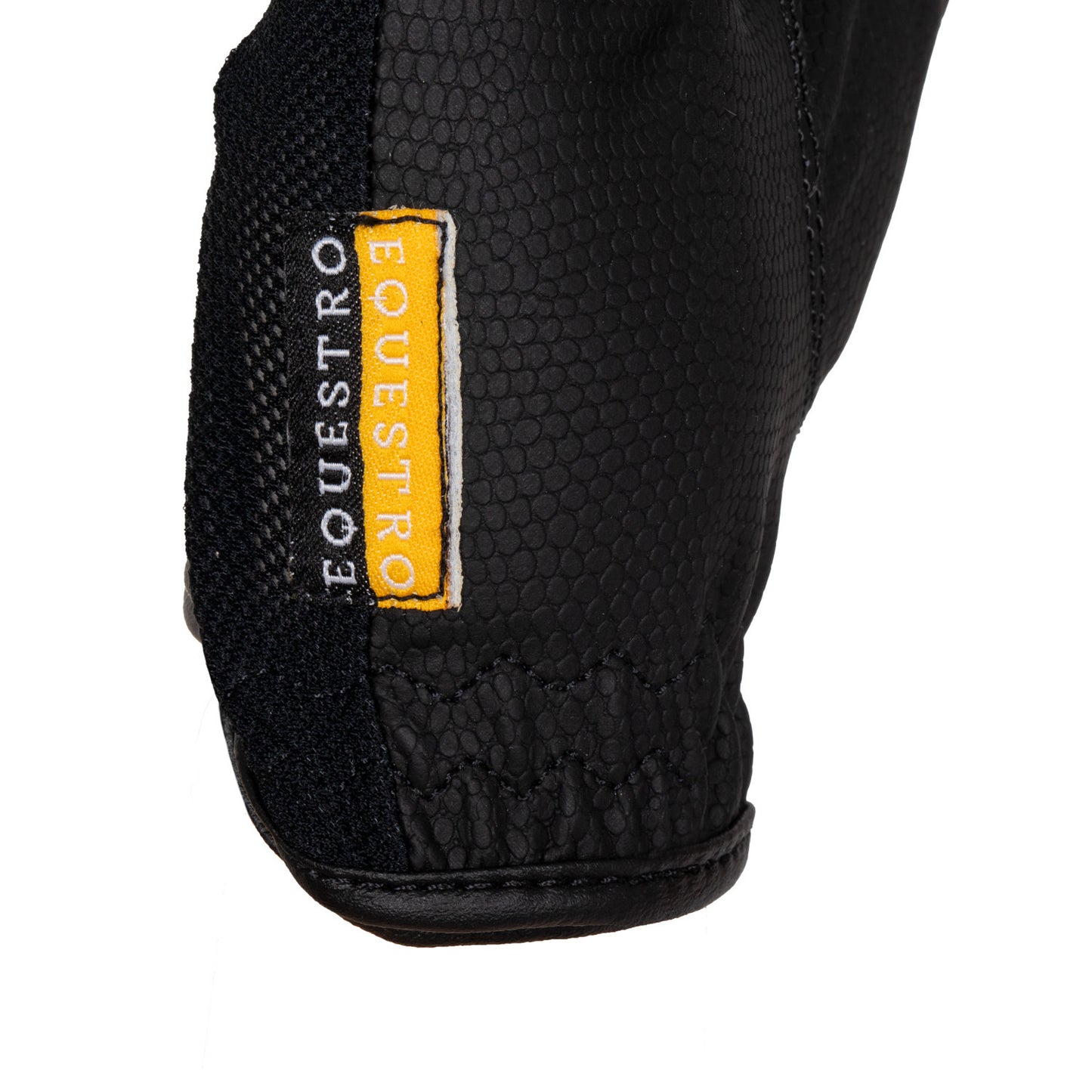 Guantes unisex de tejido técnico y malla Equestro - Negro