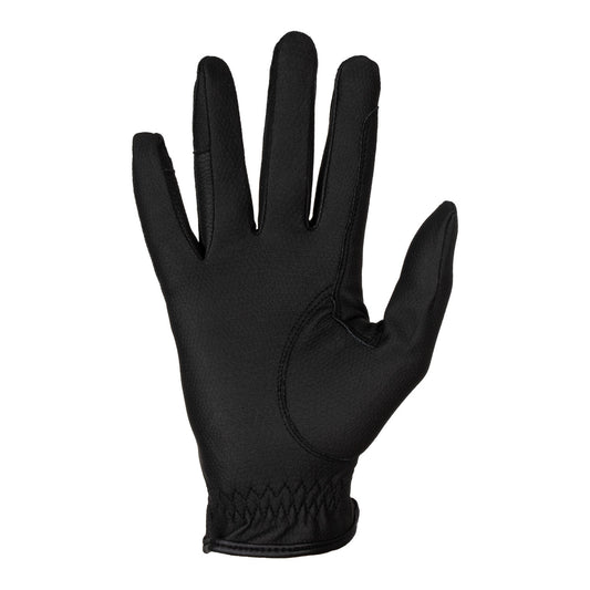 Guantes unisex de piel sintética con acolchado y cierre de velcro Equestro - Negro