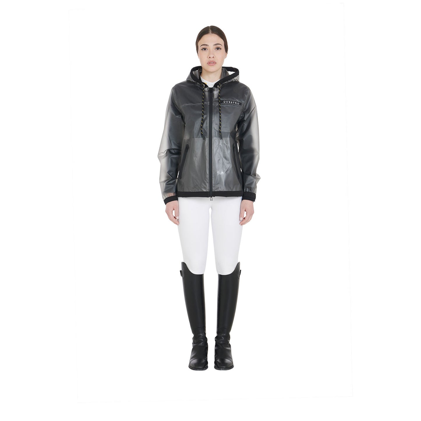 Impermeable técnico transparente para mujer Equestro - Gris