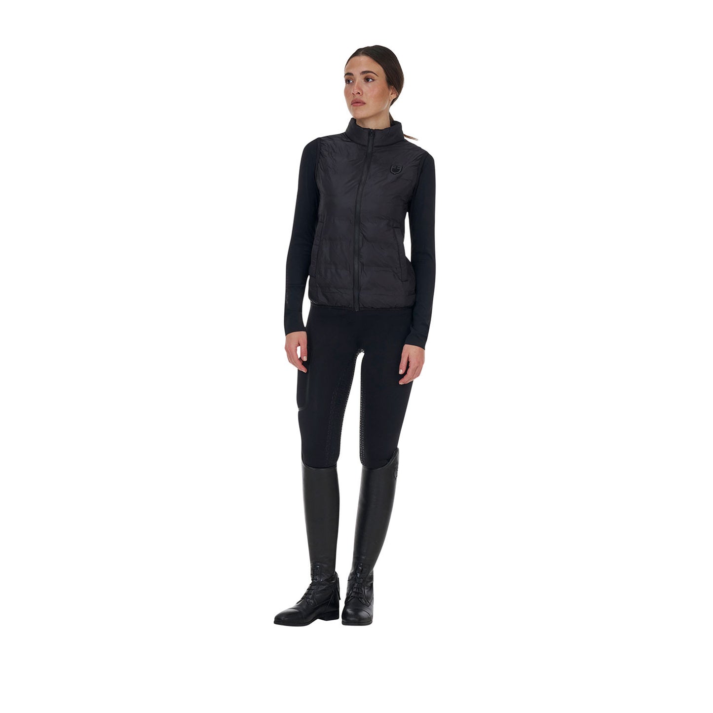 Chaleco mujer Equestro Ridertechnology costuras termoselladas - Negro