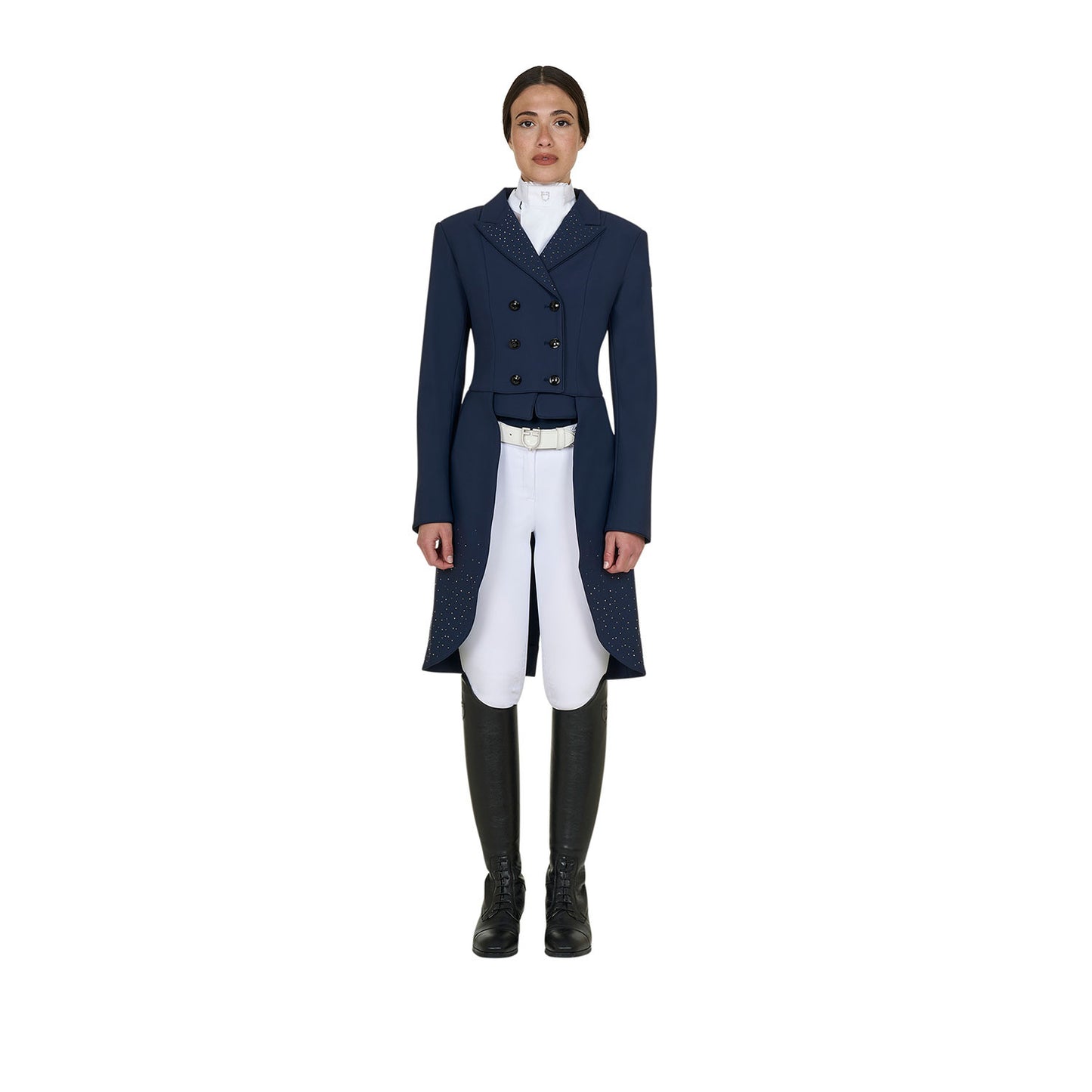 Colección Black Label de mujeres frac de competición con strass Rain Equestro - Navy Blazer