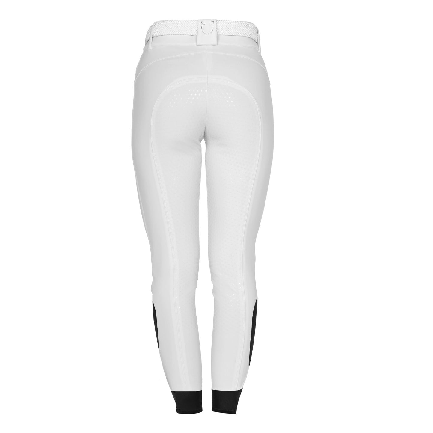Pantalones de mujer full grip de cintura alta con logo en strass Equestro - Harbor Mist