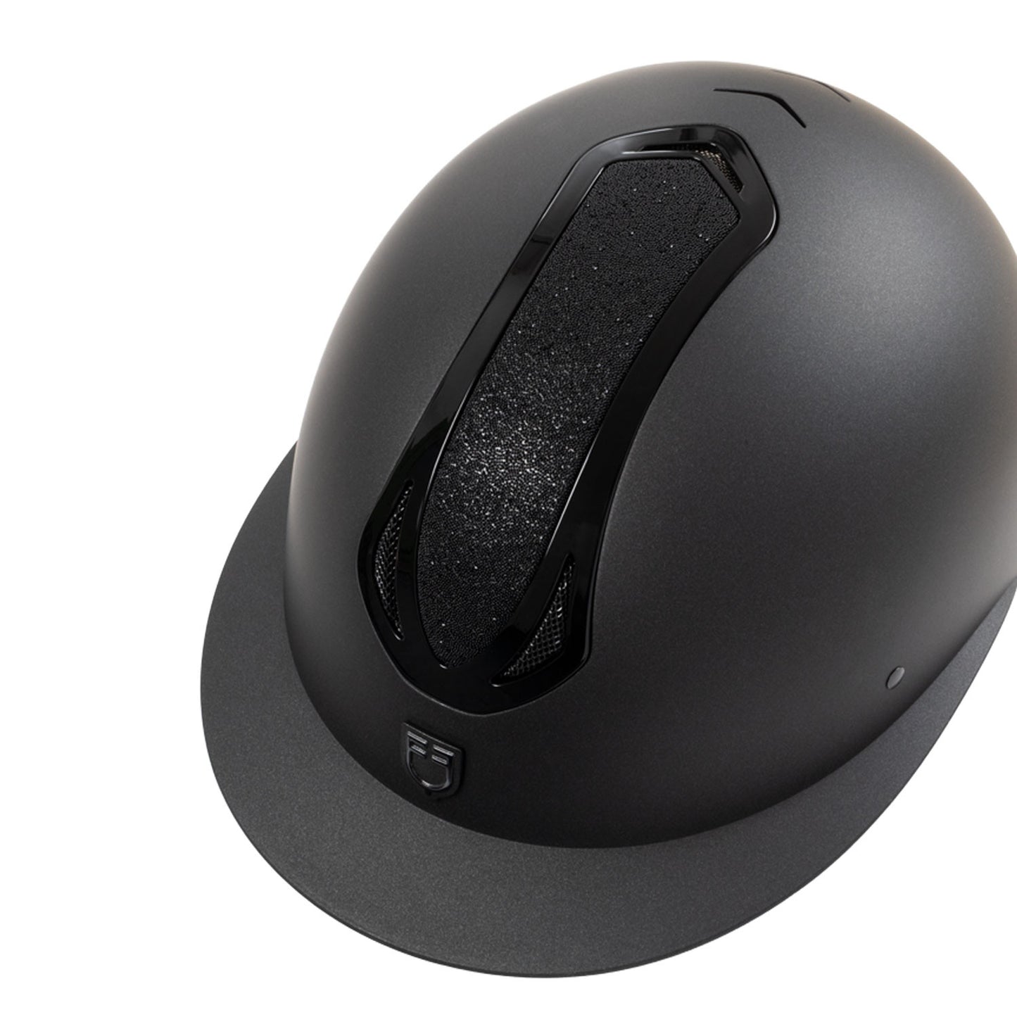 Casco de Mujer Azael Stone visera ancha y strass homologación EN 1384-2023 Equestro - Black/Black