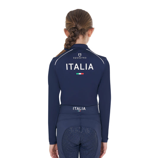 Capa base unisex para niños de entrenamiento Equestro X FISE - Navy Blazer