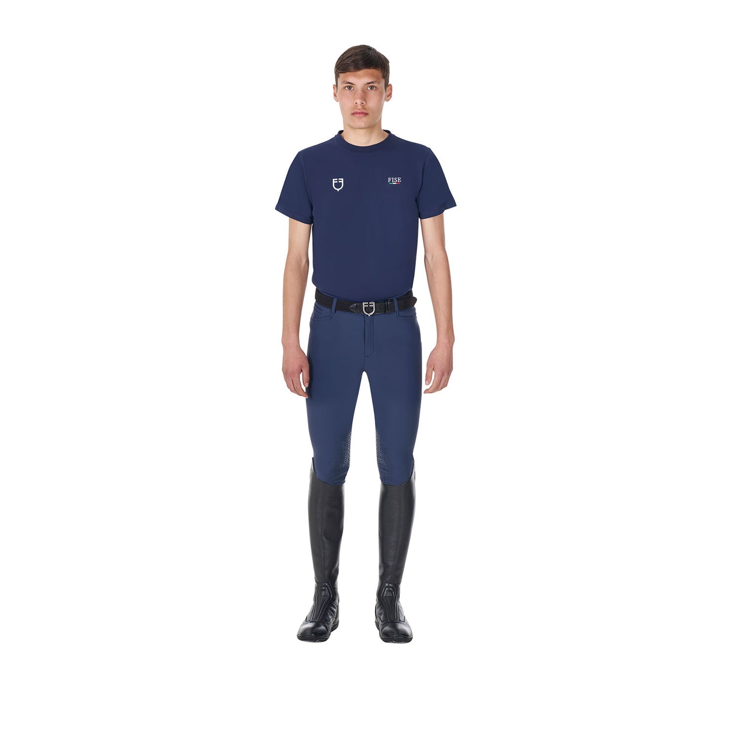Camiseta de hombre slim fit Equestro X FISE - Navy Blazer