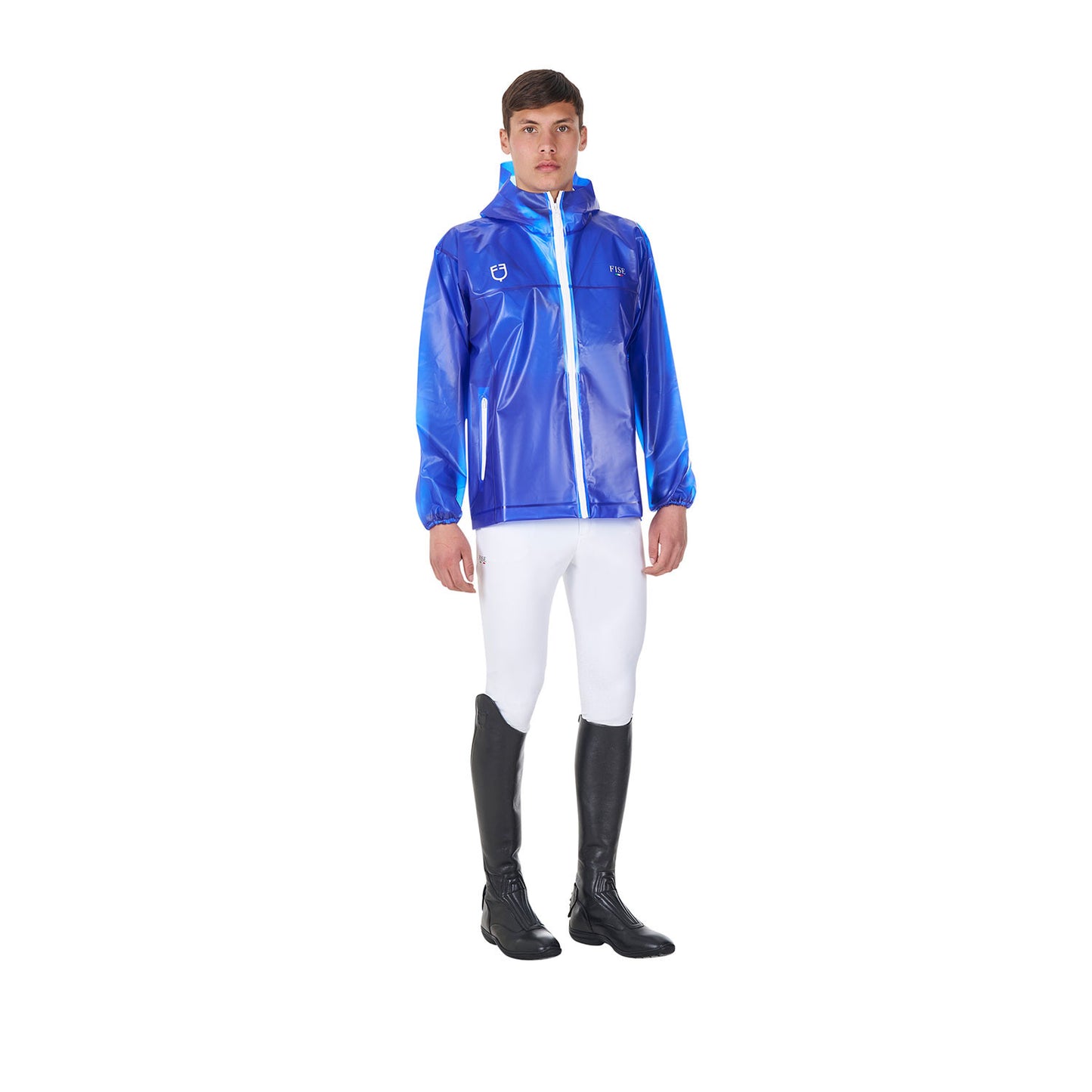 Impermeable unisex Equestro X FISE - Azzurro Savoia