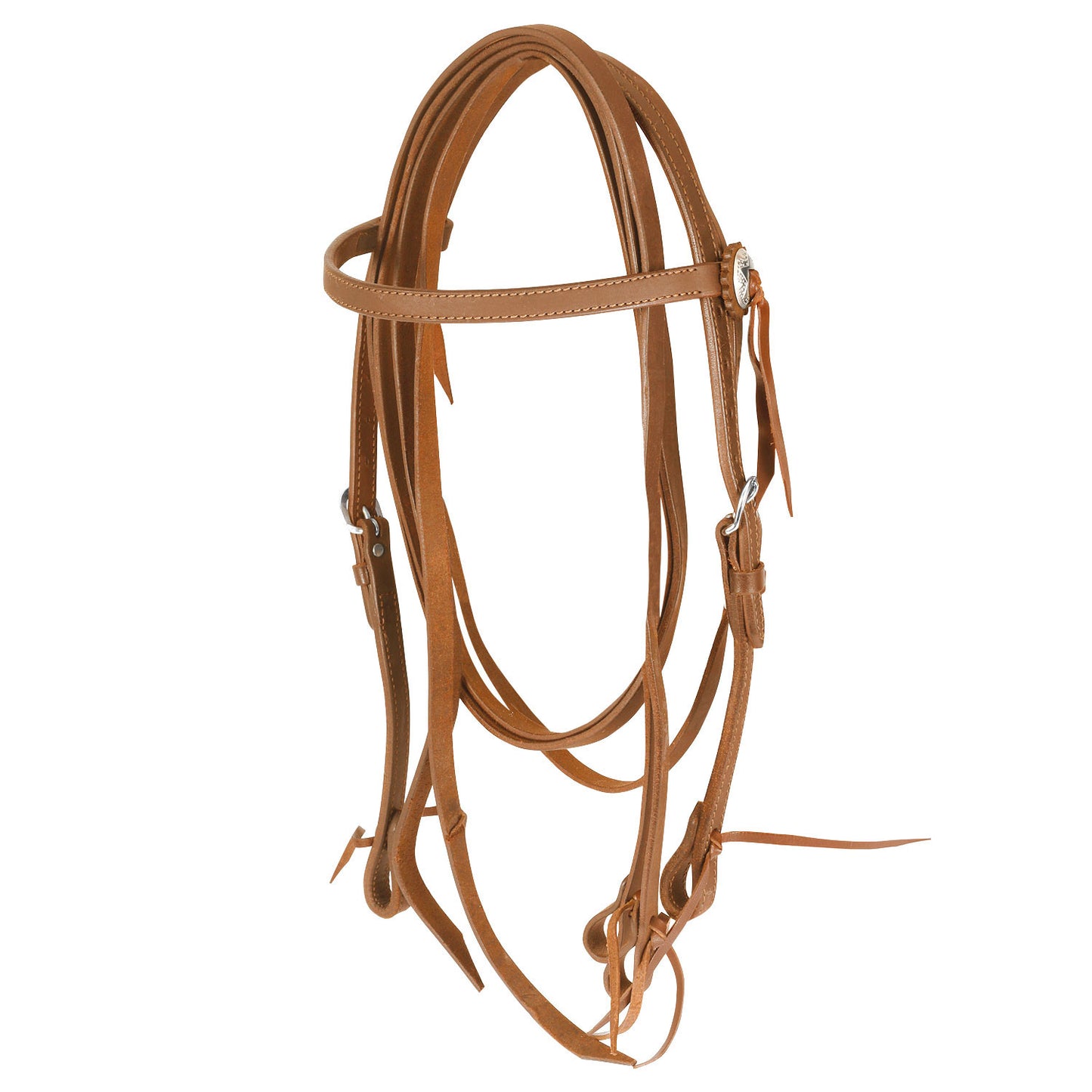 Cabezada recta de cuero graso con riendas Lakota - Natural
