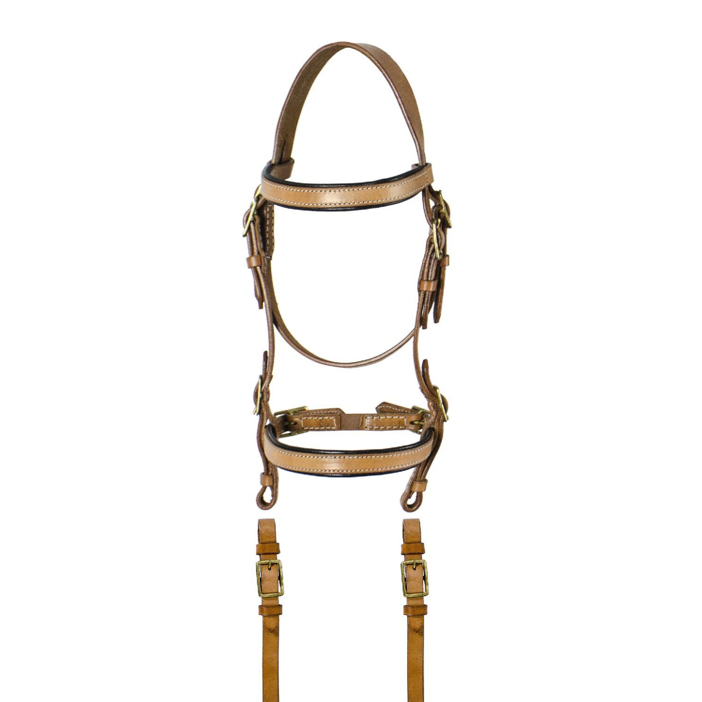 Brida sarda artesanal con riendas Lakota - Natural