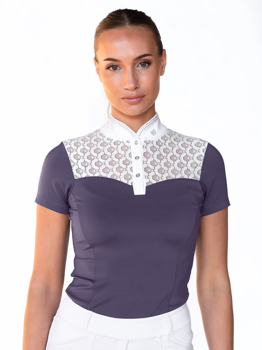 Camisetas Equestrian Stockholm Crystal Champion Competition Top Dark para equitación - vista 2
