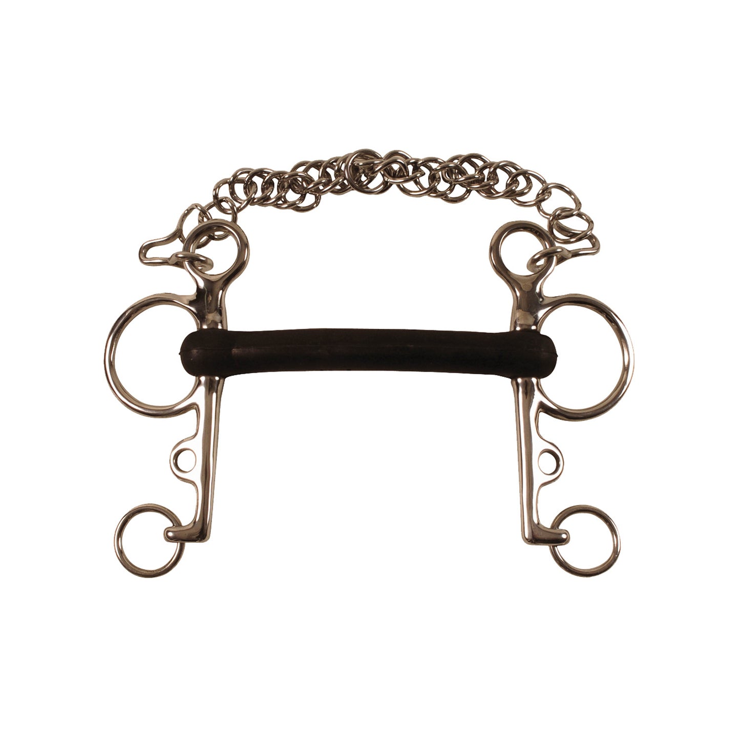 Pelham de acero inoxidable entero goma flexible Umbria Equitazione