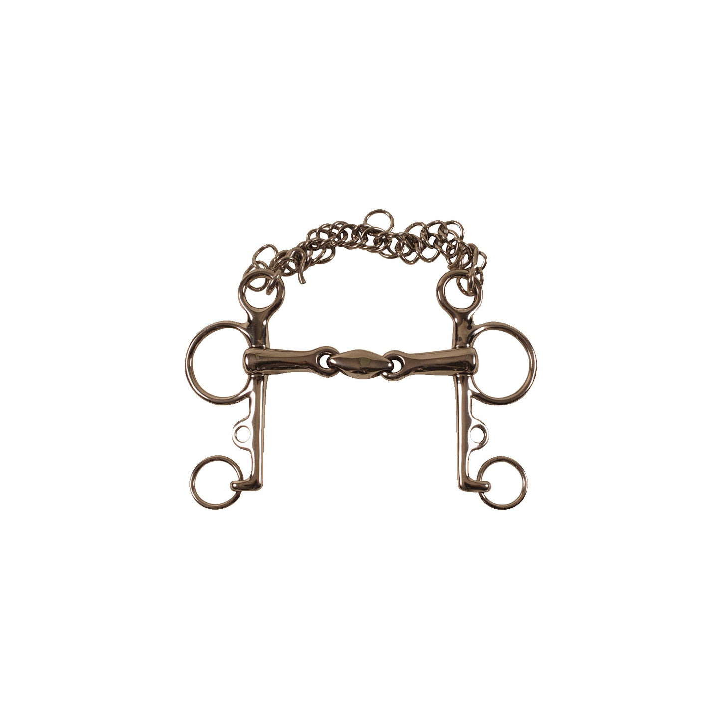 Pelham de acero inoxidable con oliva Umbria Equitazione