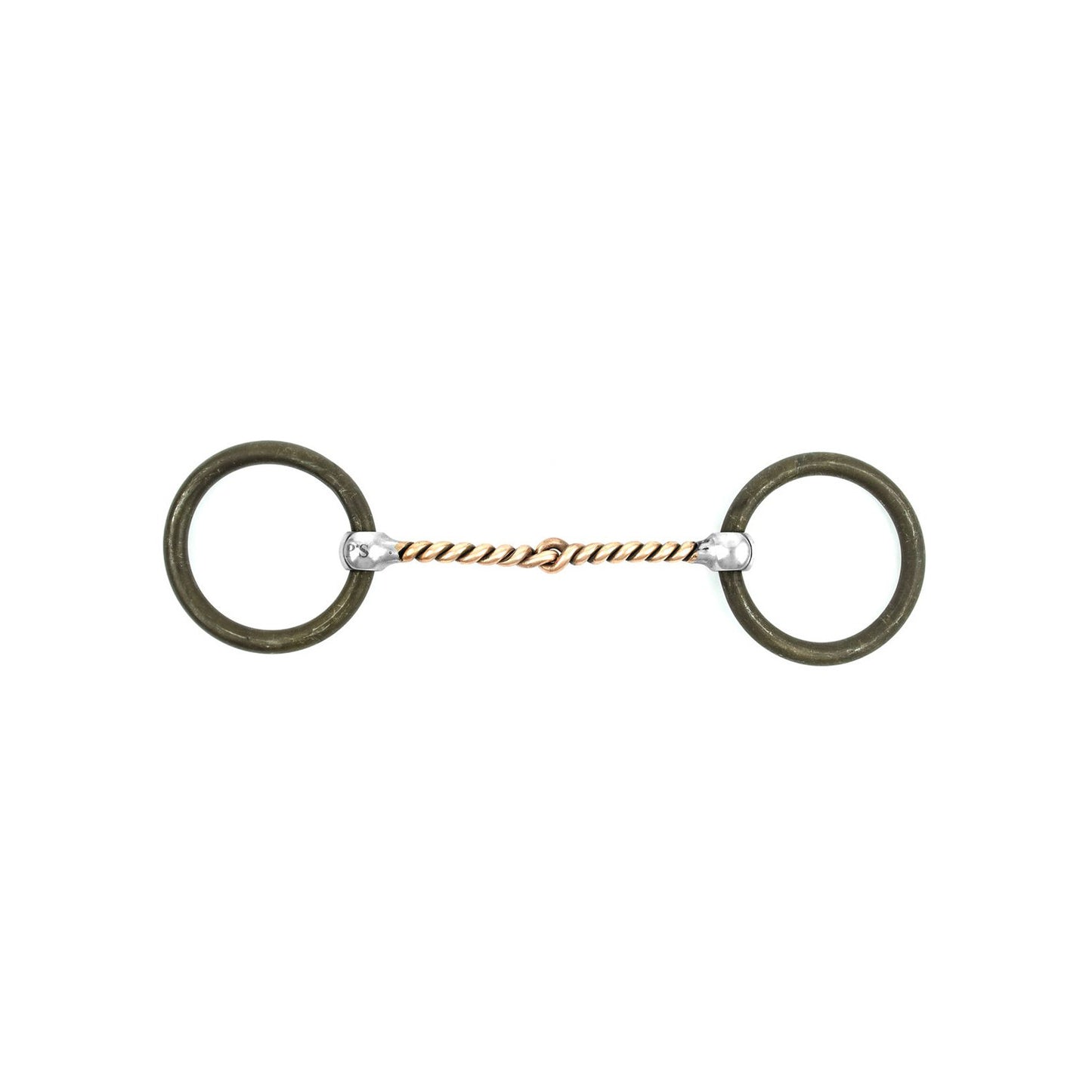 Filete western torciglione curvo cobre anillos pavonados Pool's
