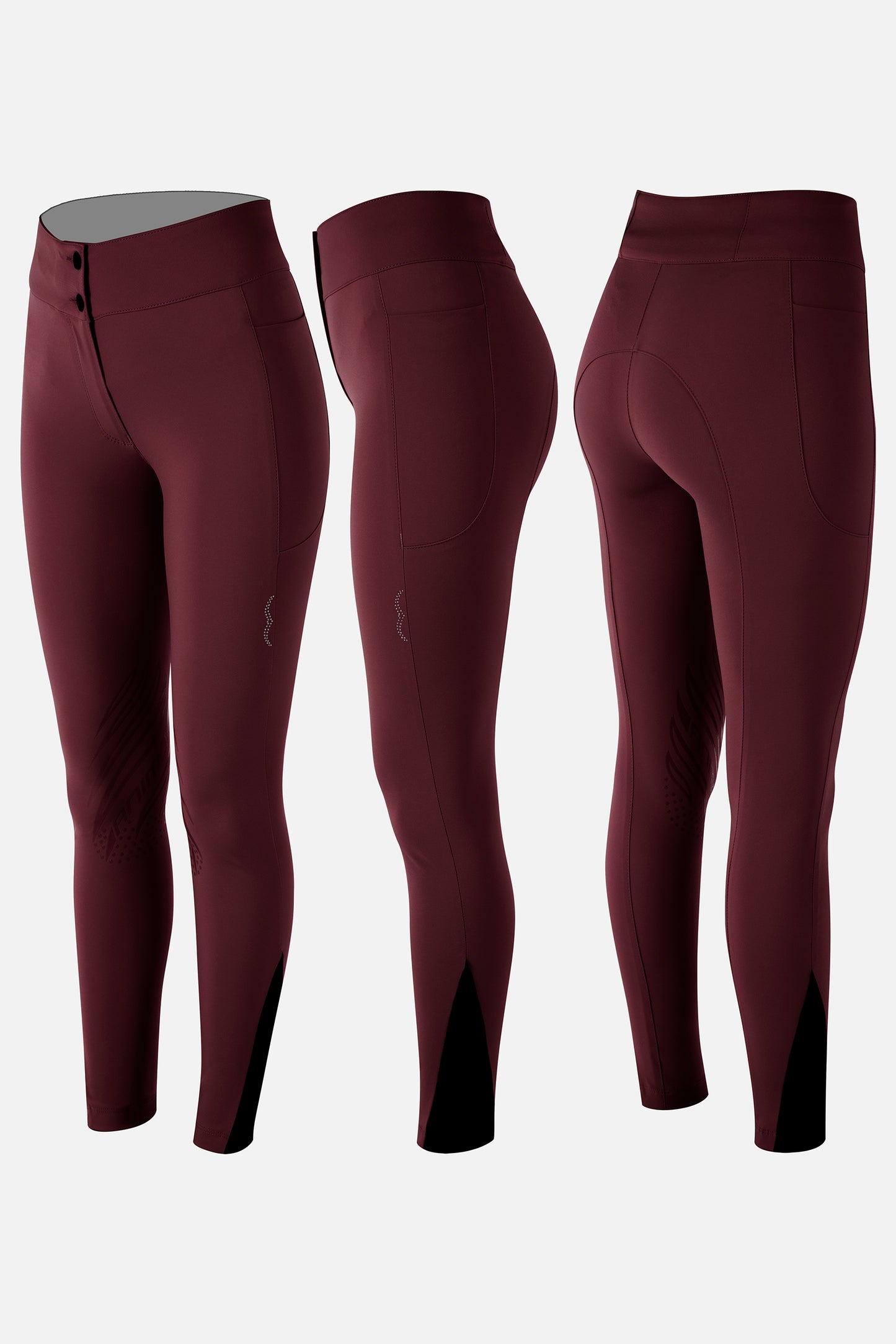 Pantalón de Montar Mujer Nedgar Full Grip Animo Burdeos