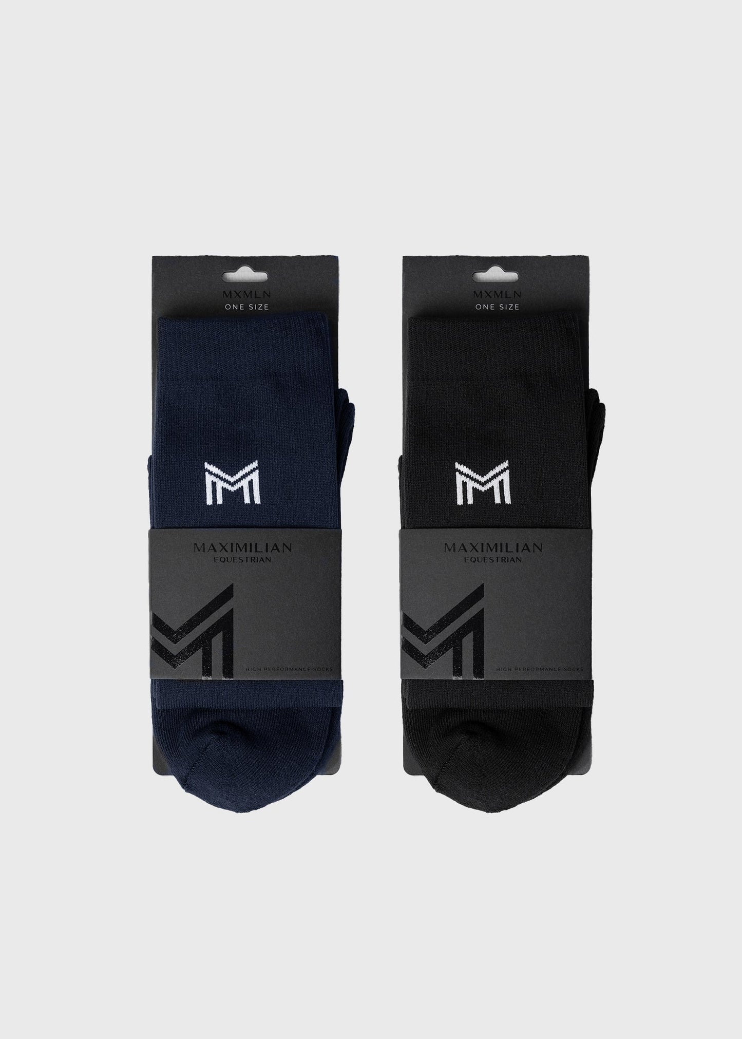 Producto ecuestre Maximilian Equestrian 2-Pack Flag Riding Socks (Black/Navy) detalle 4