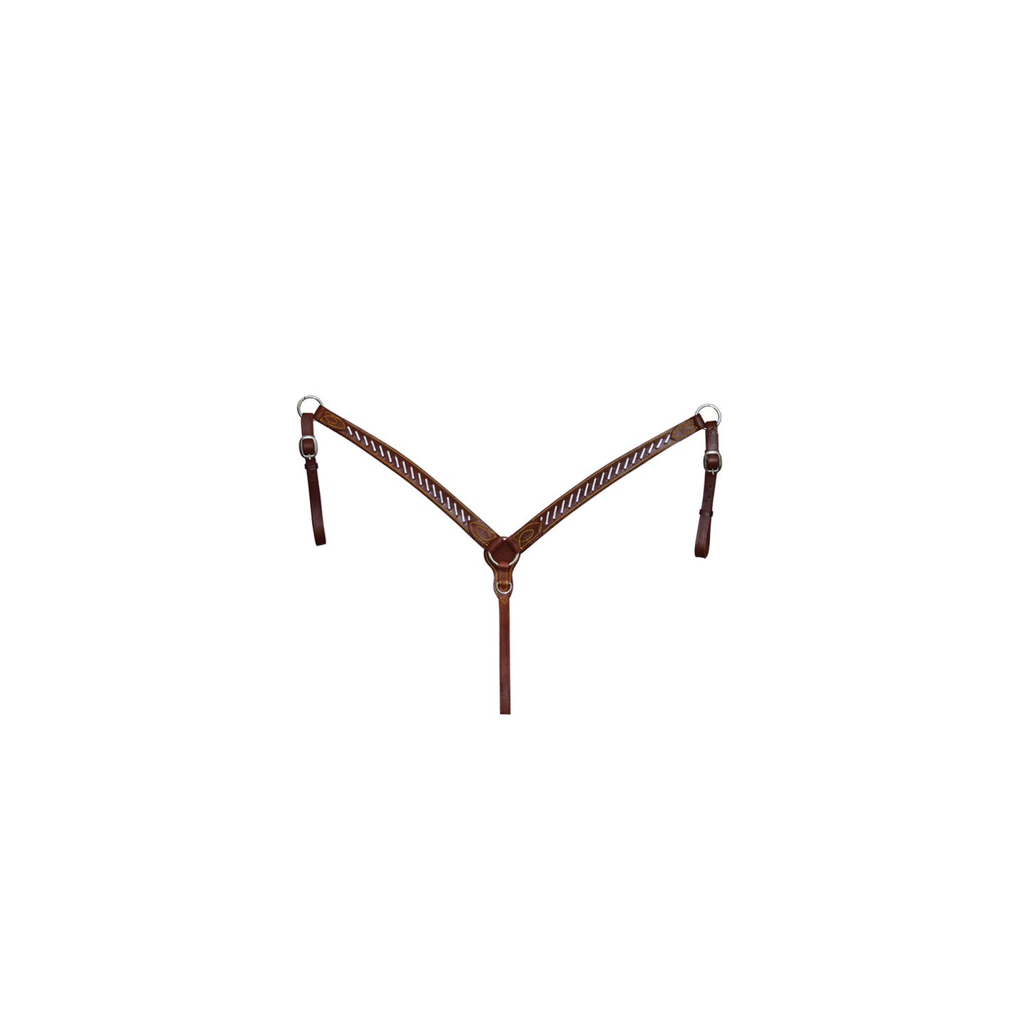 Pectoral de hilo de plata Lakota - Marrón