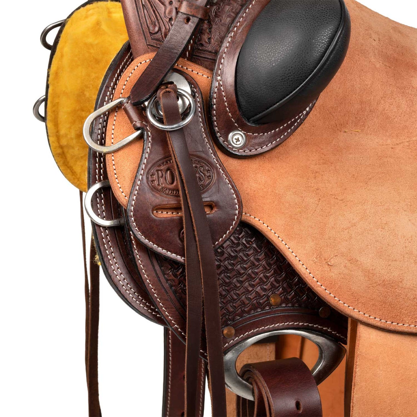 Silla wade western arizona con cinchuelo trasero Pool's - Dark Brown/Natural