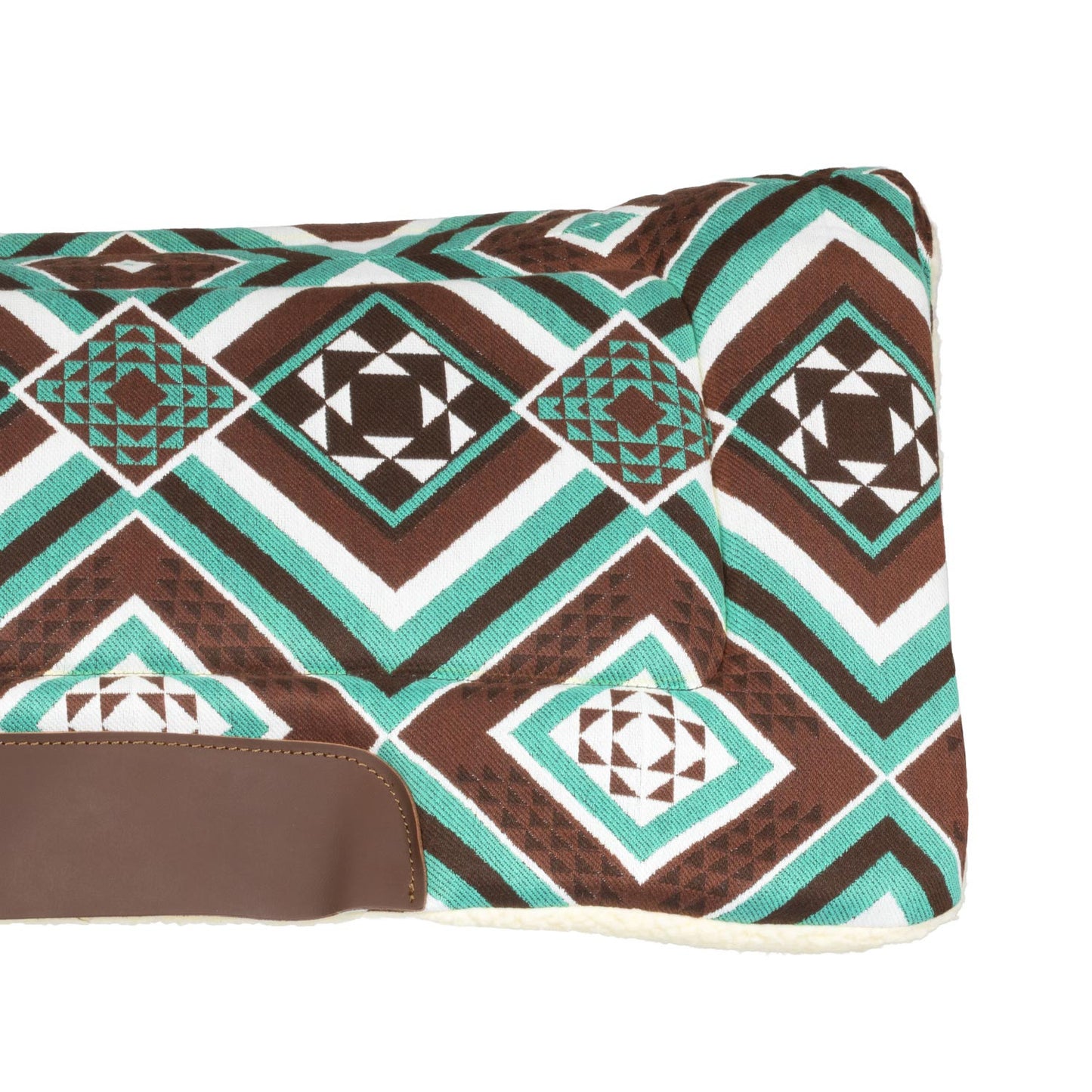 Manta Dakota western con relleno de lana ecológica Pool's - Green/Brown/Dark Brown