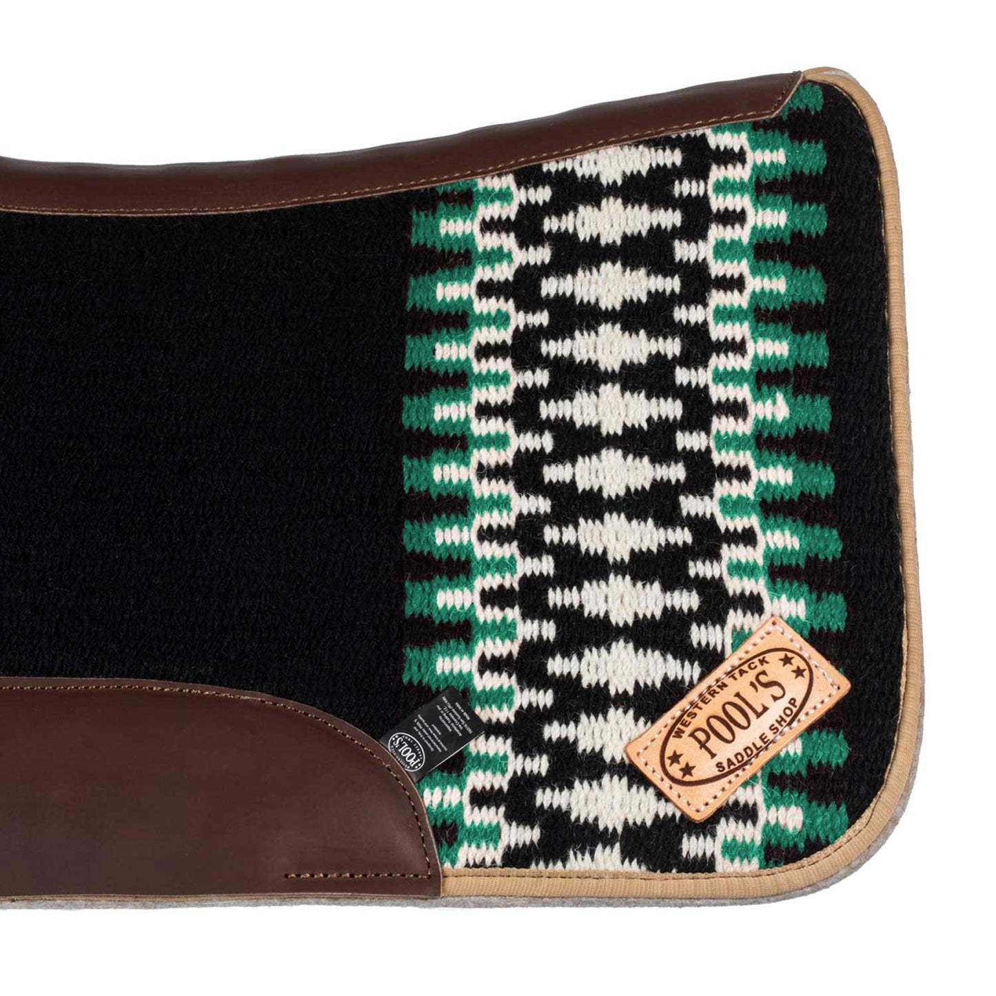 Mantilla western Pool's - Black/White/Green