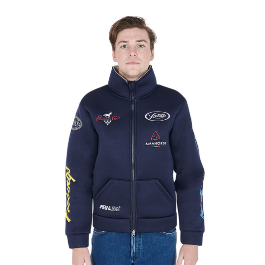 Chaqueta unisex multilogo sin capucha Pool's - Azul marino