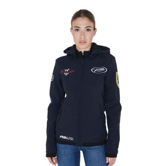 Chaqueta softshell unisex multilogo afelpada Pool's - Azul marino