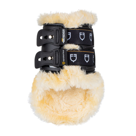Paratendones modelo Evolution con borreguillo sintético Equestro - Negro