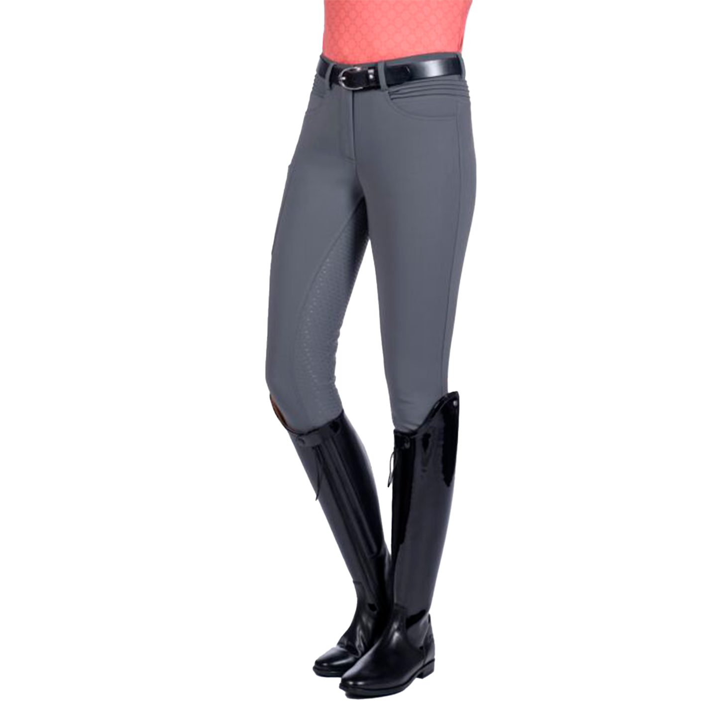 Pantalones De Montar -Rosewood- C. Full Silicona HKM-Rincón del Valle