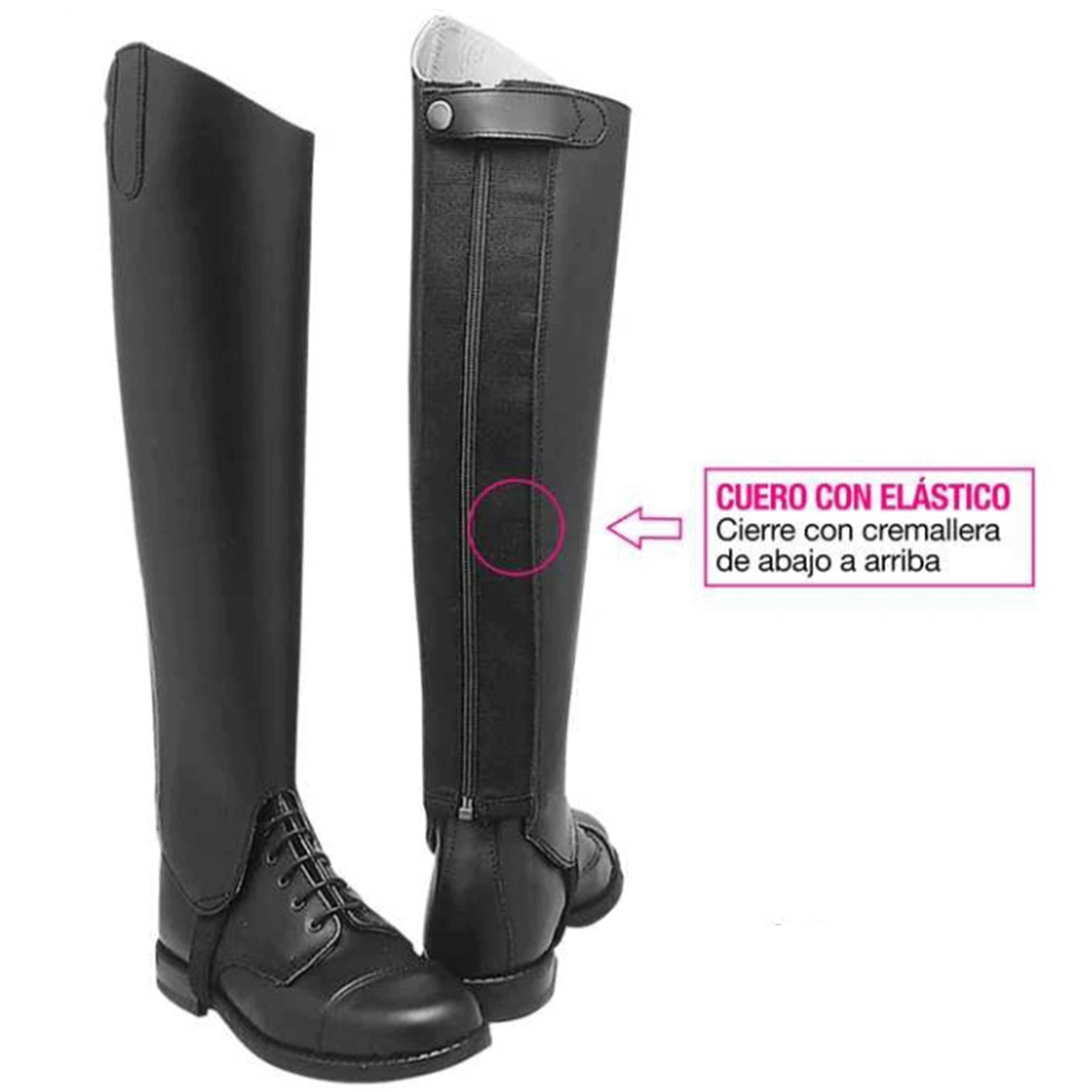 Polaina cuero con elástico gaiter-Rincón del Valle