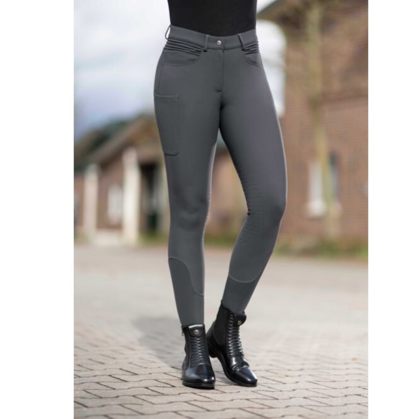 Pantalones De Montar -Rosewood- Rodillera Silicona HKM-Rincón del Valle