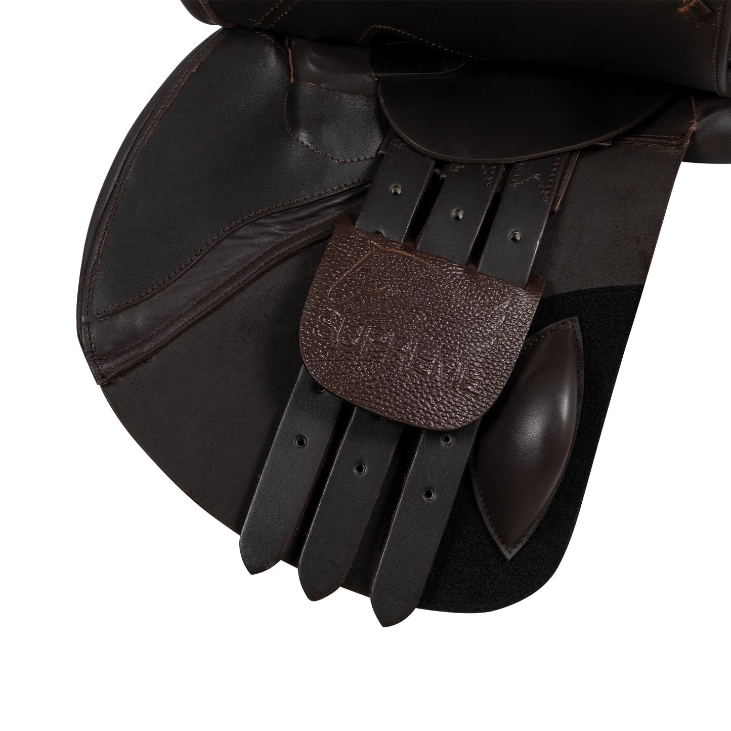 Silla de salto en cuero forrada modelo Sydney Supreme - Marrón oscuro