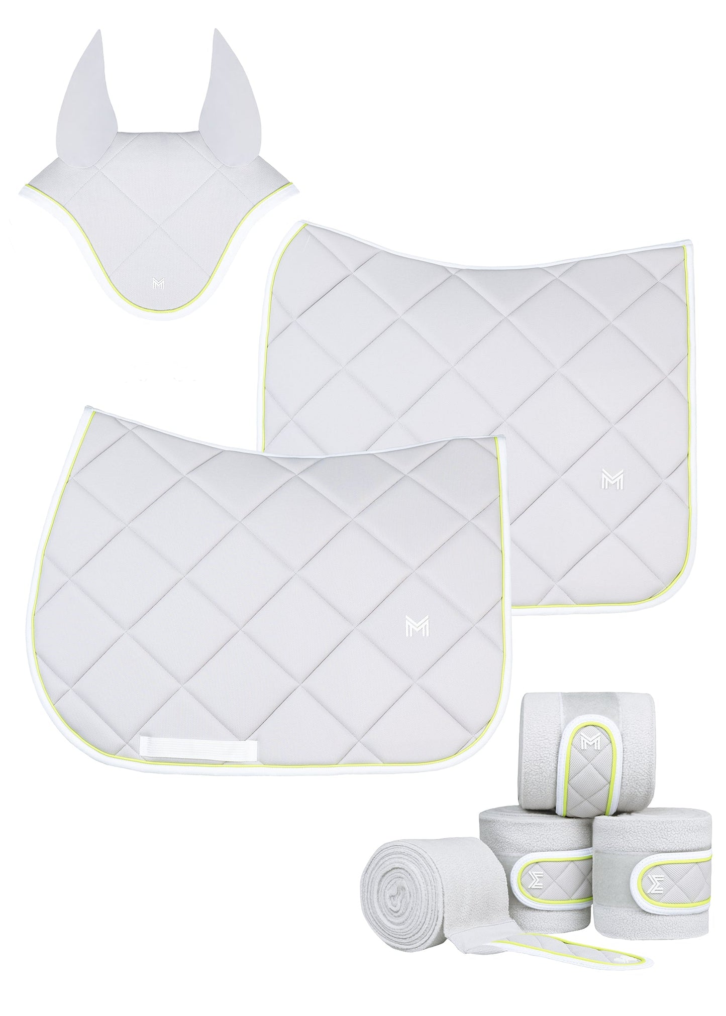 Producto ecuestre Maximilian Equestrian Crew Jumping Saddle Pad (Glacier/Lime) detalle 5