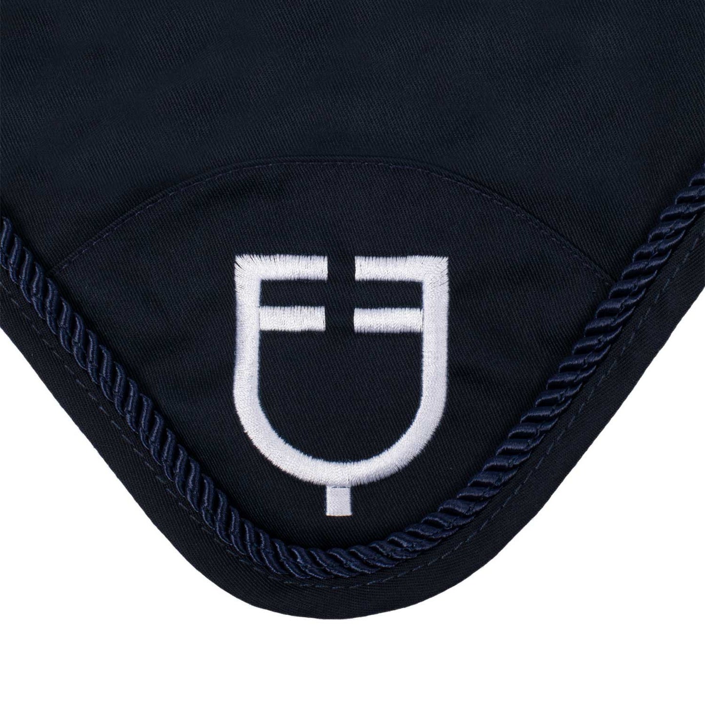 Gorro de algodón con logo central Equestro - Azul marino