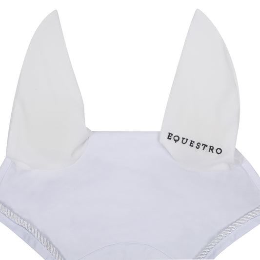 Gorro de algodón con logo central Equestro - Blanco