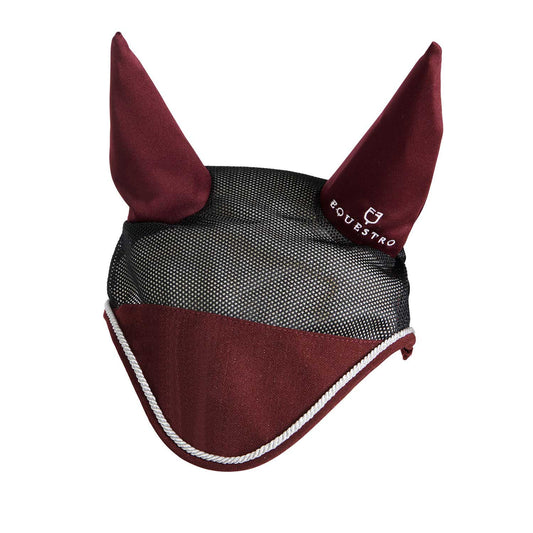 Gorro para caballo de algodón y tejido de malla perforada Equestro - Burdeos