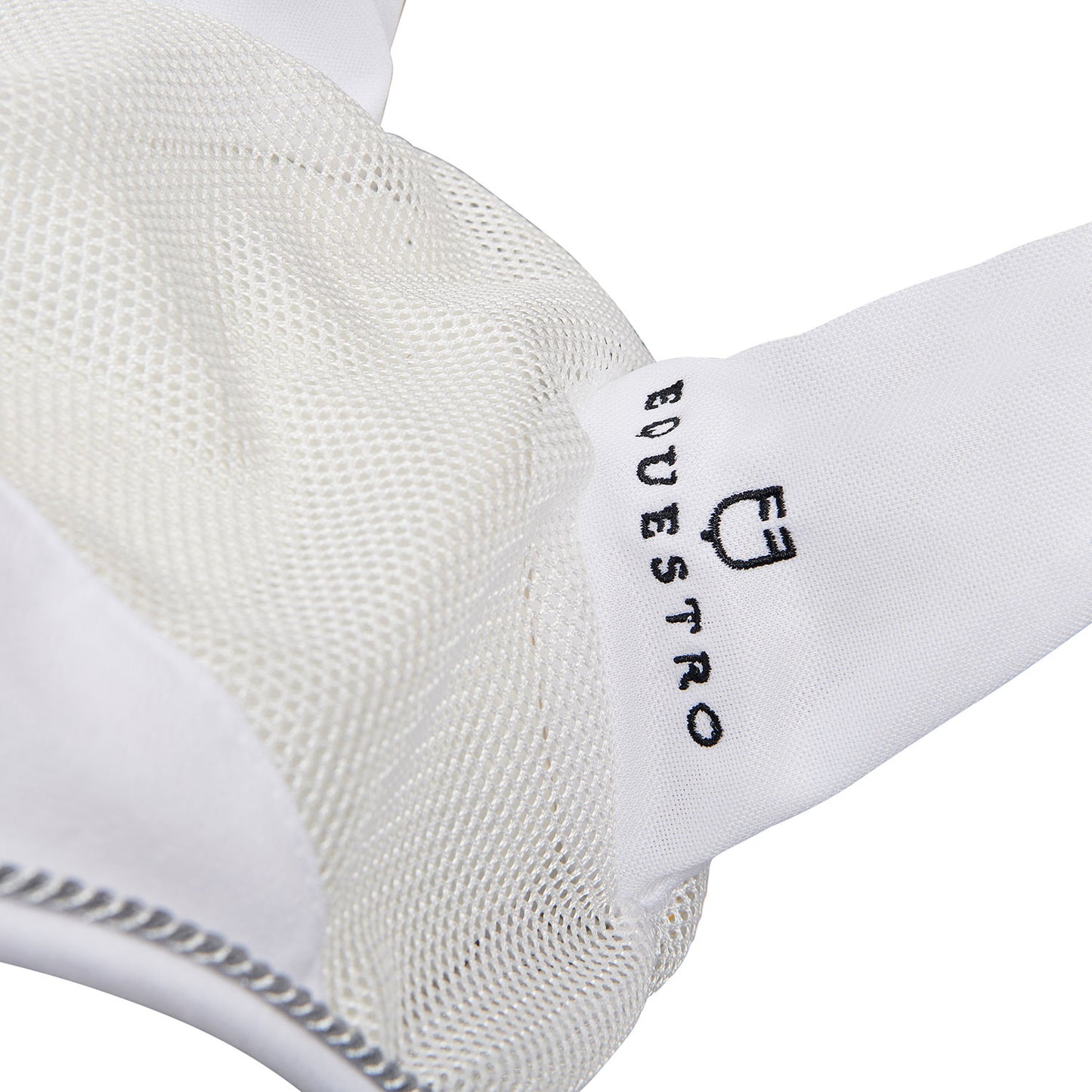 Gorro para caballo de algodón y tejido de malla perforada Equestro - Blanco