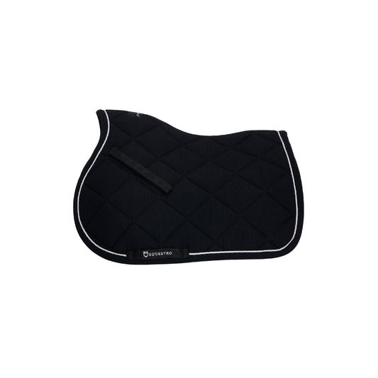 Sudadera de algodón para poni de salto con pasamanería Equestro - Negro