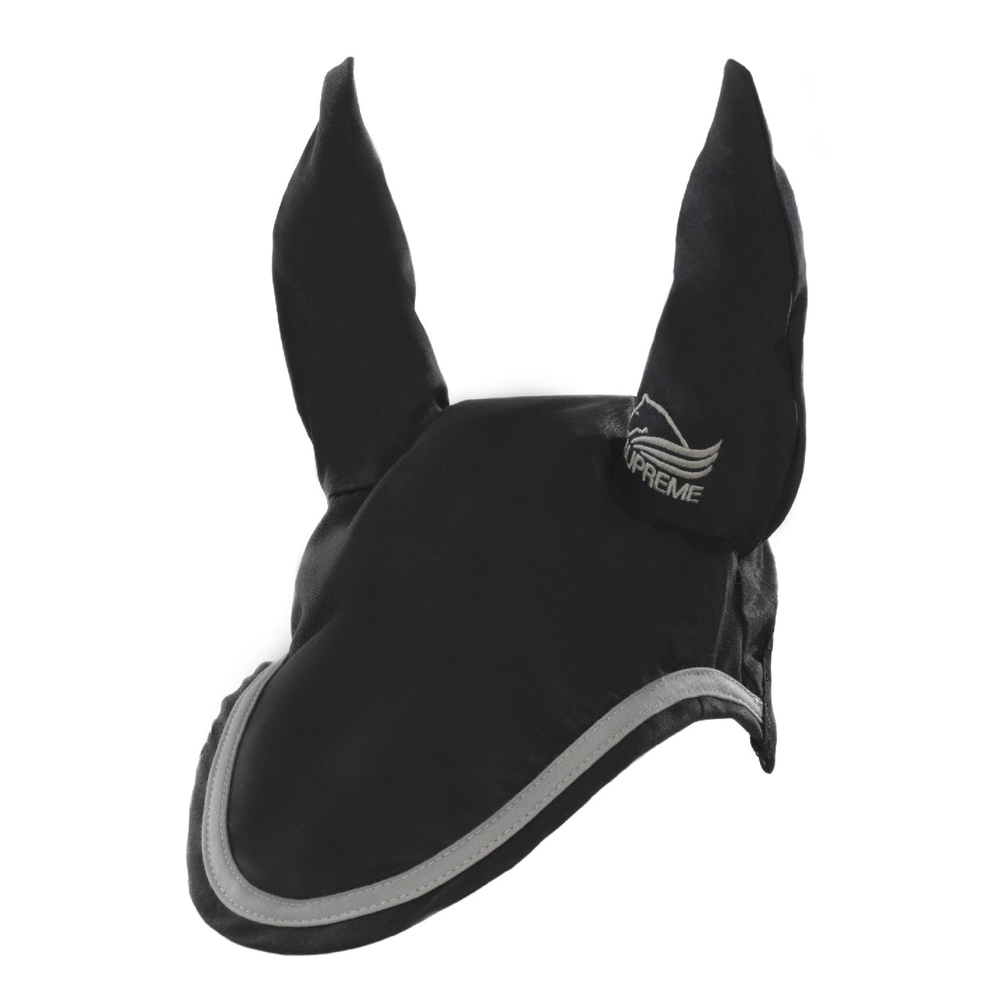 Capucha para caballo de algodón Supreme - Black/Light Grey