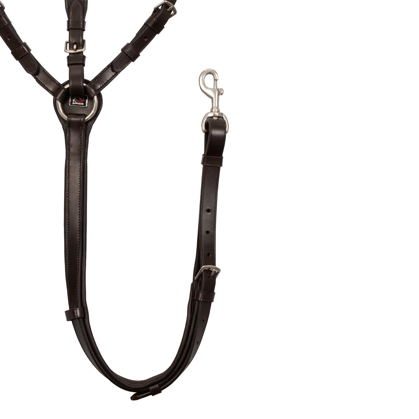 Pechera de caza ajustable con martingala Supreme - Marrón oscuro