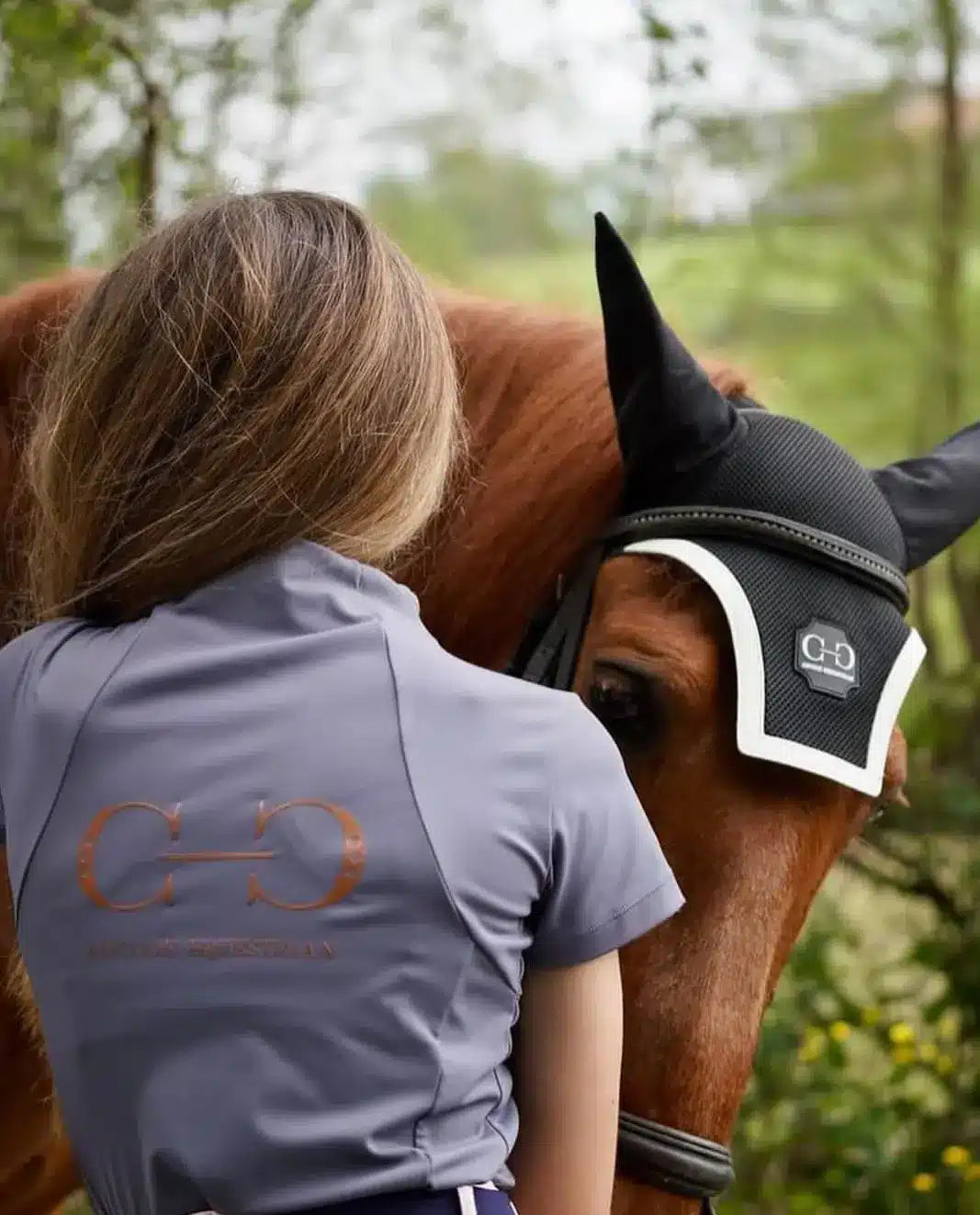 Orejera 3D Blanco Anccor Equestrian-Rincón del Valle