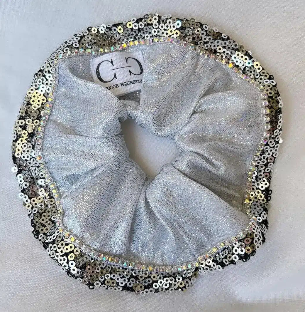 Coletero Scrunchies Holographic Plata Anccor Equestrian-Rincón del Valle