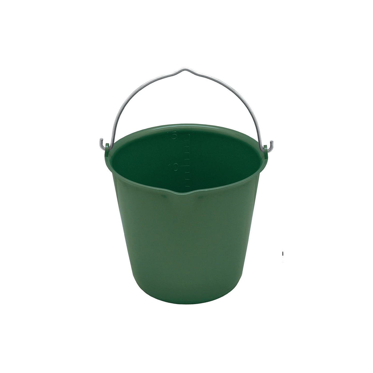 Cubo de plástico flex de 15 l con asa de metal V-Plast - Verde
