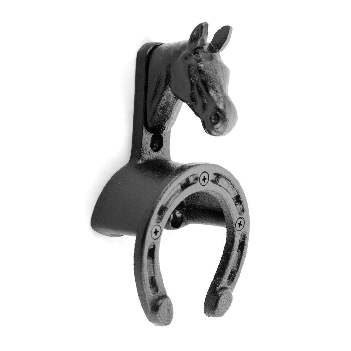 Soporte de bridas de hierro y cabeza de caballo de fundición Umbria Equitazione
