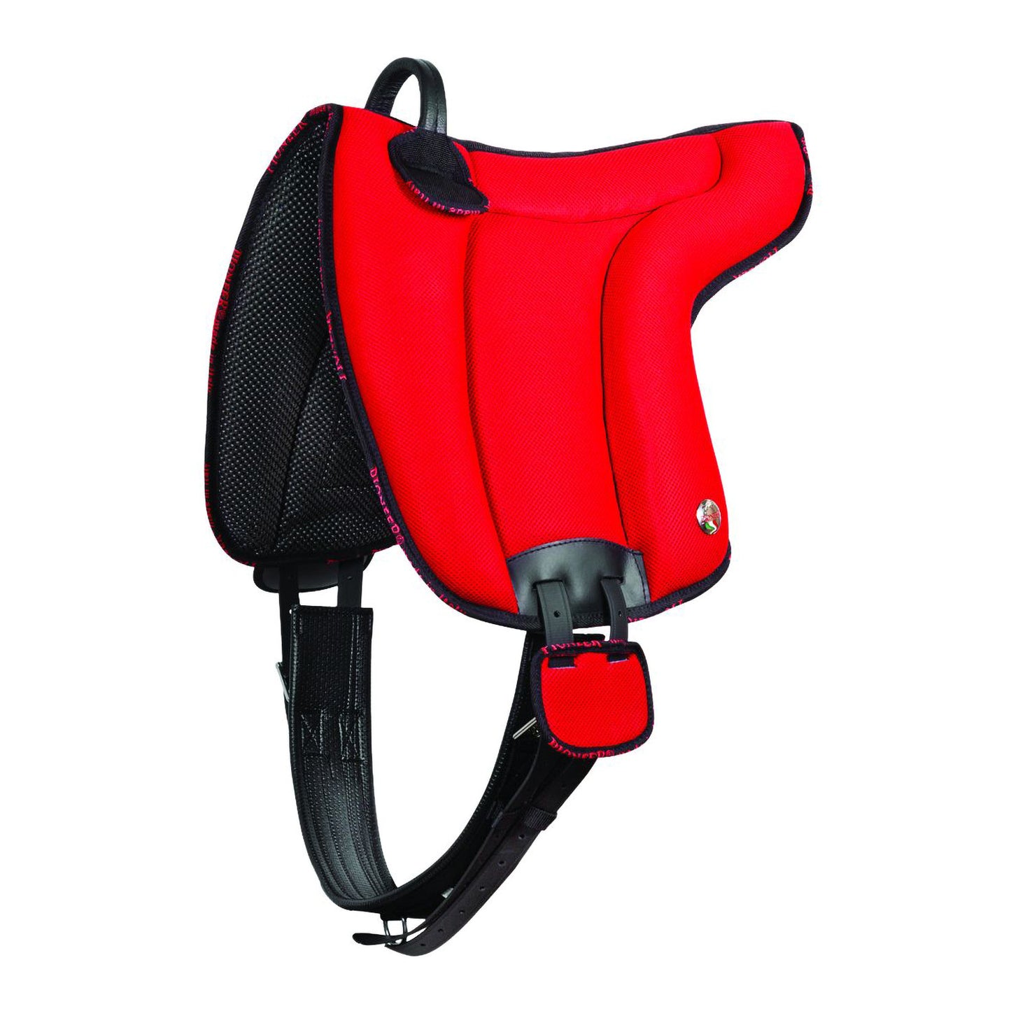 Bareback en air mesh y neopreno nuevo estilo con cinchuelo Umbria Equitazione - Rojo